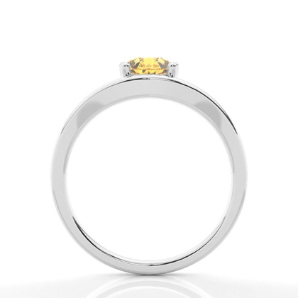 Prong Setting Yellow Diamond Solitaire Engagement Ring