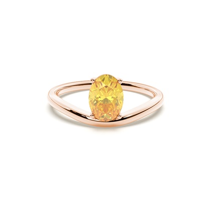Prong Setting Yellow Diamond Solitaire Engagement Ring