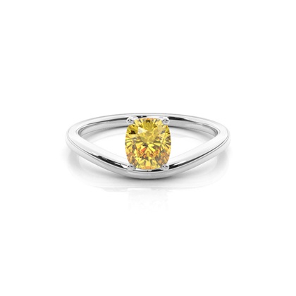 Prong Setting Yellow Diamond Solitaire Engagement Ring