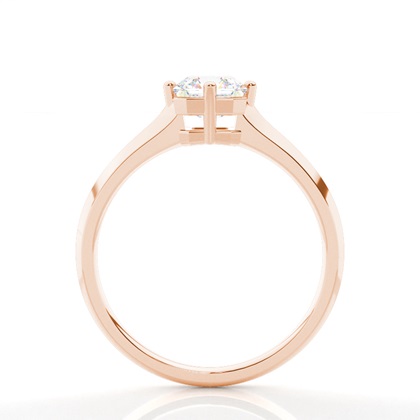 Asscher Rose Gold Engagement Rings