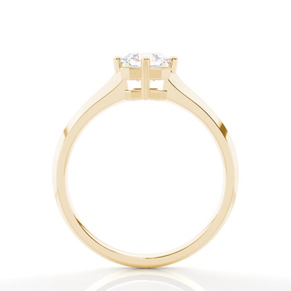 Asscher Yellow Gold Engagement Rings