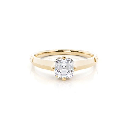 Yellow Gold Solitaire Diamond Rings 