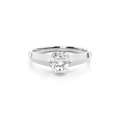 Cushion Solitaire Diamond Rings