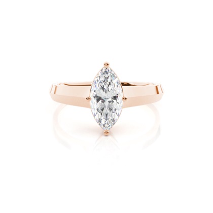 Rose Gold Solitaire Diamond Rings