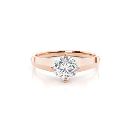 Rose Gold Solitaire Diamond Rings