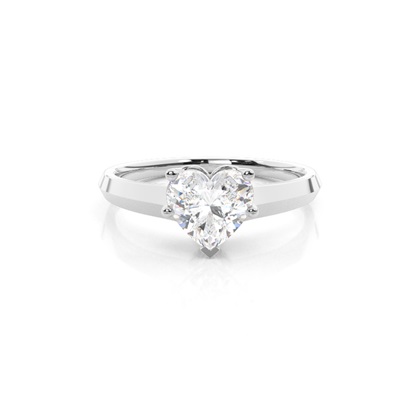 Heart Solitaire Diamond Rings