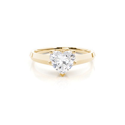 Yellow Gold Solitaire Diamond Rings 