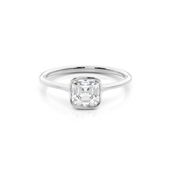 Semi Bezel Setting Solitaire Engagement Ring