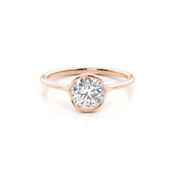 Semi Bezel Setting Solitaire Engagement Ring