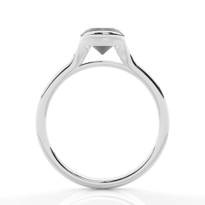 Semi Lünette Solitaire Black Diamant Verlobungsring