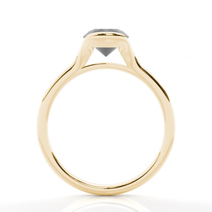 Yellow Gold Black Diamond Engagement Rings
