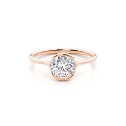 Semi Bezel Setting Solitaire Engagement Ring
