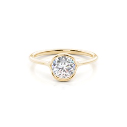 Semi Bezel Setting Solitaire Engagement Ring