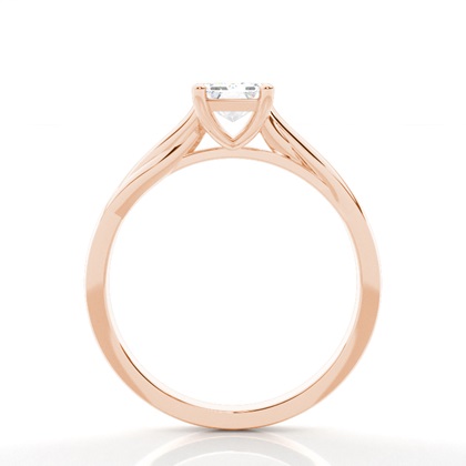 2.00 Carat Rotgold Verdrehte Verlobungsringe