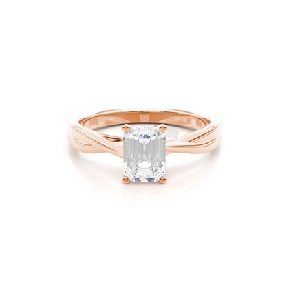 Emerald Solitaire Diamond Rings
