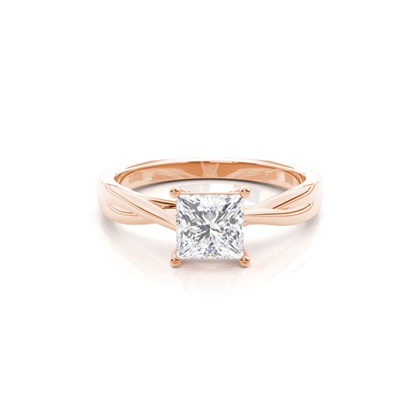 Rose Gold Solitaire Diamond Rings