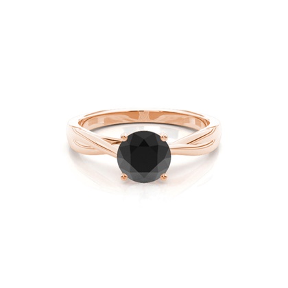 Rose Gold Twisted Diamond Engagement Rings