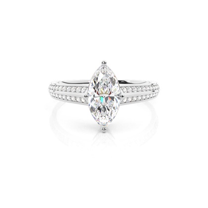 Marquise Side Stone Diamond Rings