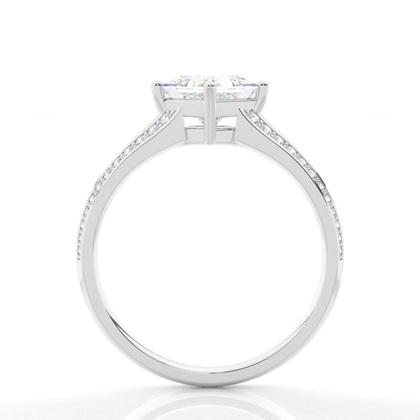 Princess Side Stone Diamond Rings