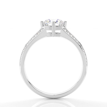 Platinum Side Stone Diamond Rings