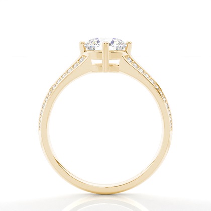 Yellow Gold Side Stone Diamond Rings