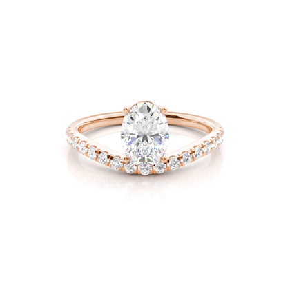 Prong Set Round Side Stone Diamond Engagement Ring
