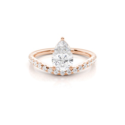 Prong Set Round Side Stone Diamond Engagement Ring