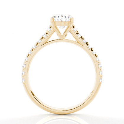 Oval Yellow Gold Simple Engagement Rings