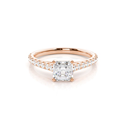 Rose Gold Side Stone Diamond Rings
