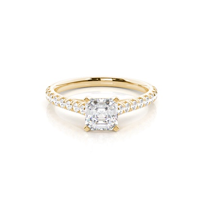 Yellow Gold Side Stone Diamond Rings