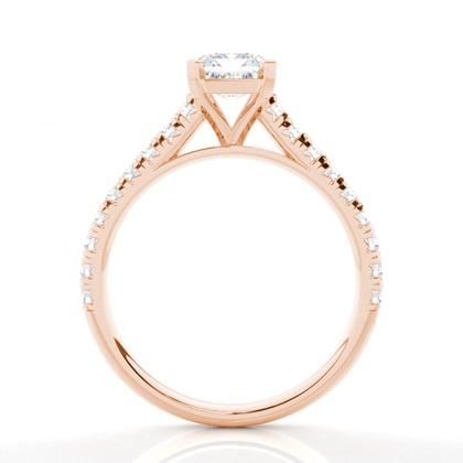 Radiant Rose Gold Simple Engagement Rings