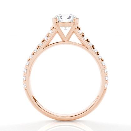 Rose Gold Side Stone Diamond Rings