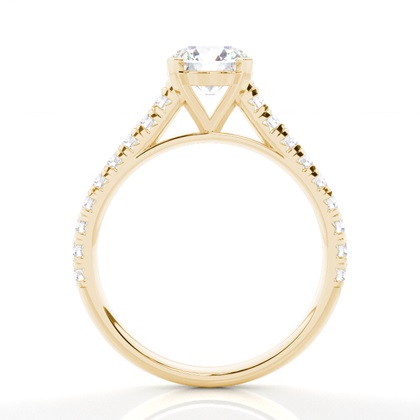Yellow Gold Side Stone Diamond Rings