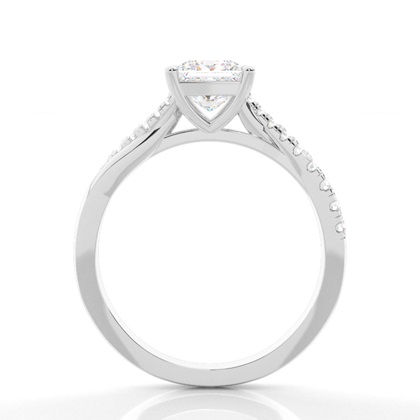 White Gold Side Stone Diamond Rings