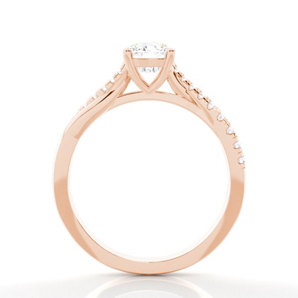 Rose Gold Side Stone Diamond Rings