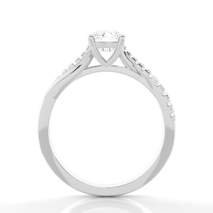 White Gold Side Stone Diamond Rings