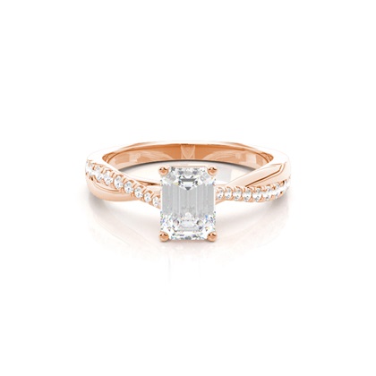 Emerald Cut Diamond Engagement Rings