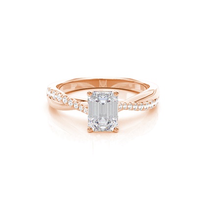 Prong Round Side Stone Moissanite Engagement Ring