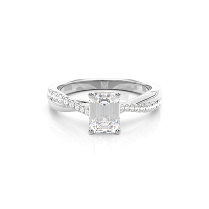 Emerald Cut Diamond Engagement Rings