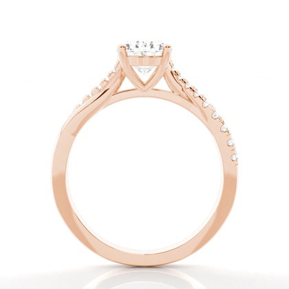 Rose Gold Side Stone Diamond Rings