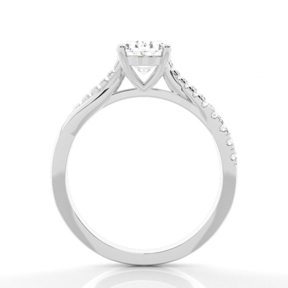 Stift gesetzt diamant runden Seite Steinring