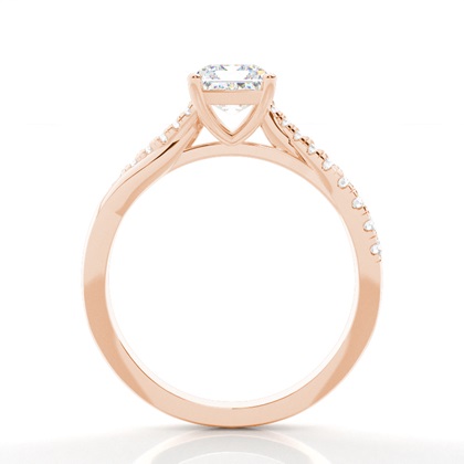 Stift gesetzt diamant runden Seite Steinring