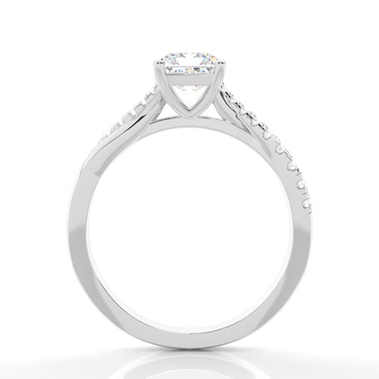 Stift gesetzt diamant runden Seite Steinring