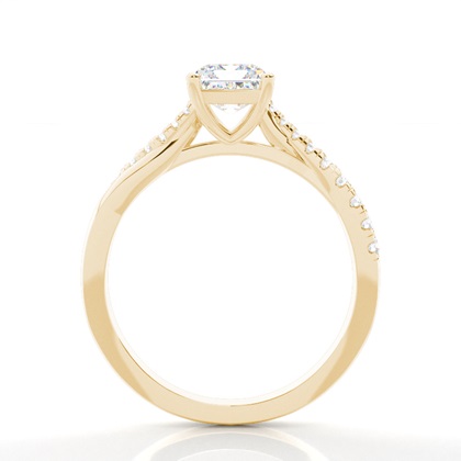 Prong Set Round Side Stone Diamond Engagement Ring