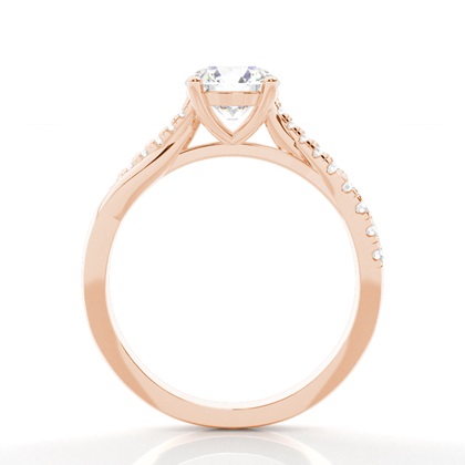 Rose Gold Side Stone Diamond Rings