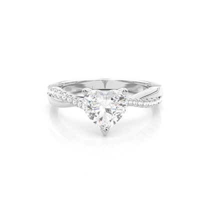 Silver Diamond Engagement Rings