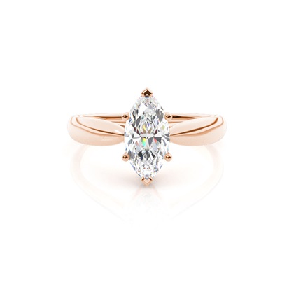 Marquise Rose Gold Solitaire Diamond Engagement Rings