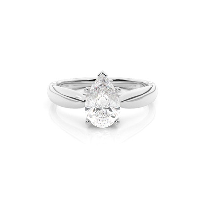 Pear Solitaire Diamond Engagement Rings