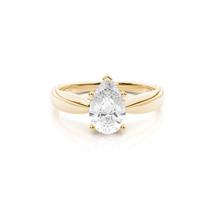 Pear Solitaire Diamond Engagement Rings