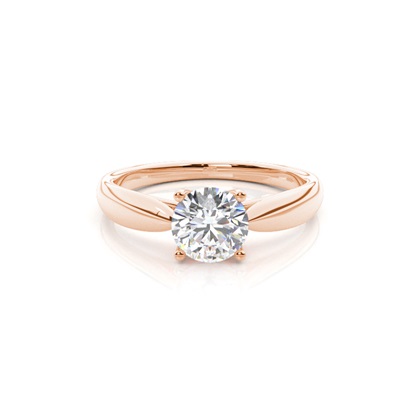 Rose Gold Solitaire Diamond Engagement Rings